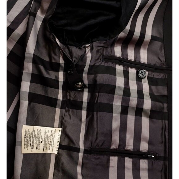 Burberry Prorsum London windbreaker coat sz Medium Nova Check lined black - Picture 9 of 9